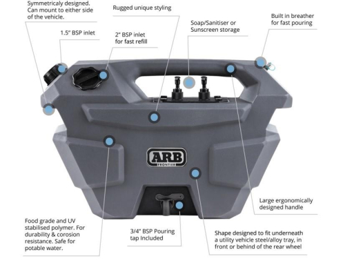 ARB FRONTIER TANICA ACQUA 28L PORTATILE