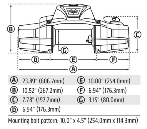 WARN VERRICELLO PER FUORISTRADA ZEON XD 10-S -12V 4500KG DI TIRO