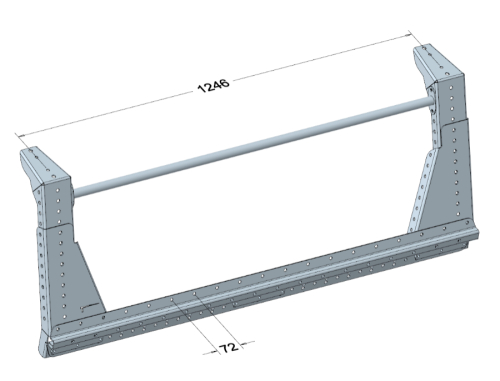 MULI-RACK SISTEMA PORTANTE DOPPIA CABINA CON BARRE RHINO RACK HD 1375 MM