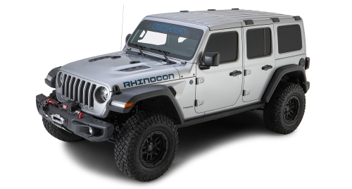 RHINO RACK KIT BARRE VORTEX 1500MM NERE BACKBONE E PIEDI RLT600 PER JEEP WRANGLER JL 4 PORTE