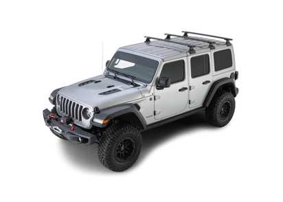 RHINO RACK KIT BARRE VORTEX 1500MM NERE BACKBONE E PIEDI RLT600 PER JEEP WRANGLER JL 4 PORTE