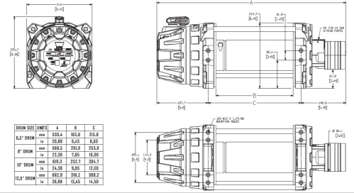 WARN VERRICELLO IDRAULICO SERIE G2 9 - A 3.0 ci-MC