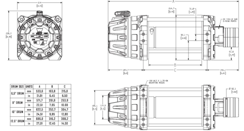 WARN VERRICELLO IDRAULICO SERIE G2 12-A 4.0 ci-MC